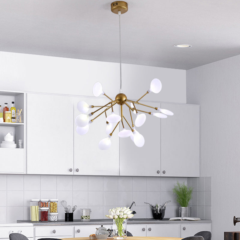 LED Branch Acrylic Chandelier Light Fixture Contemporary Pendant Lighting for Living Room 15.0 Dorado Clearhalo 'Iluminación' 'Lámparas de Araña' 'Lámparas de Techo' 'Modern Chandeliers' 'Modern' Hogar' 2026345