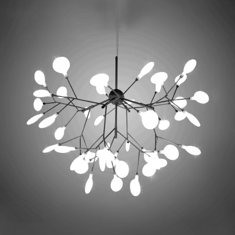 Firefly Chandelier Light Fixture Minimalist LED Acrylic Suspension Lighting for Clothing Shop 63 Black Clearhalo 'Ceiling Lights' 'Chandeliers' Lighting' options 2026349_b45a76ac-b9a8-4f8f-b192-e0fb97b2e76e
