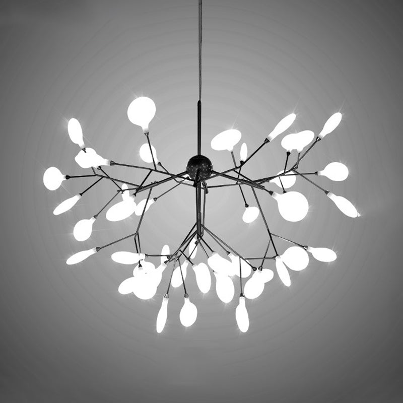 LED Branch Acrylic Chandelier Light Fixture Contemporary Pendant Lighting for Living Room 36.0 Negro Clearhalo 'Iluminación' 'Lámparas de Araña' 'Lámparas de Techo' 'Modern Chandeliers' 'Modern' Hogar' 2026351