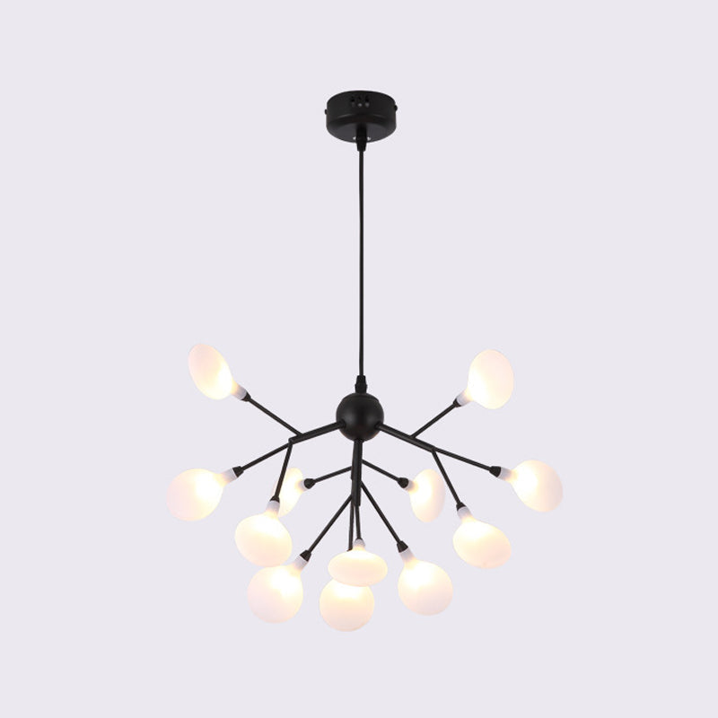 LED Branch Acrylic Chandelier Light Fixture Contemporary Pendant Lighting for Living Room 12.0 Negro Clearhalo 'Iluminación' 'Lámparas de Araña' 'Lámparas de Techo' 'Modern Chandeliers' 'Modern' Hogar' 2026354