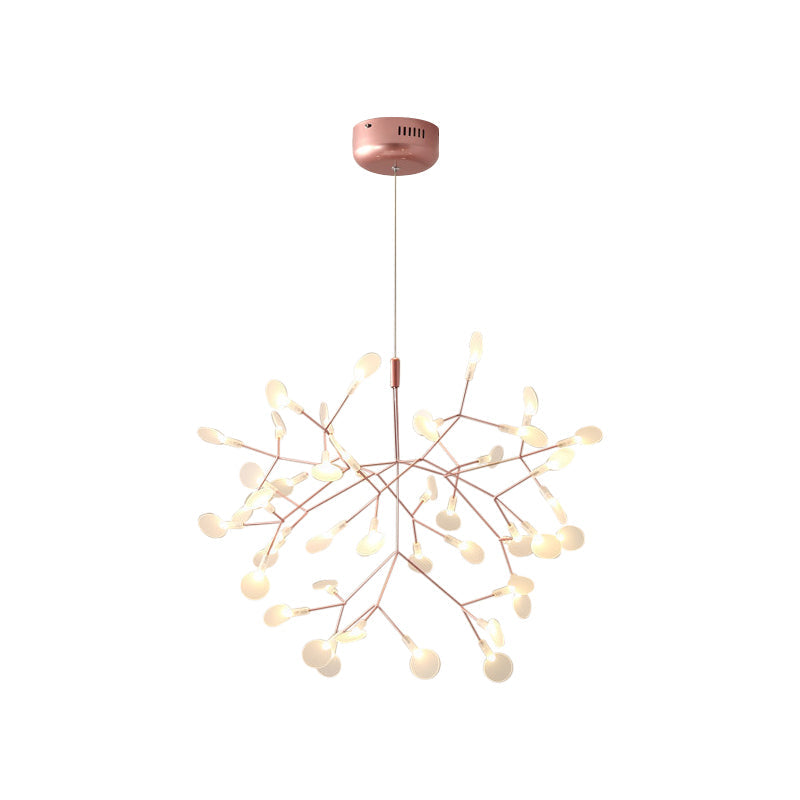 Acrylic Tree Branch Hanging Pendant Light Simple LED Ceiling Chandelier in Rose Gold Clearhalo 'Ceiling Lights' 'Chandeliers' 'Modern Chandeliers' 'Modern' Lighting' 2026449