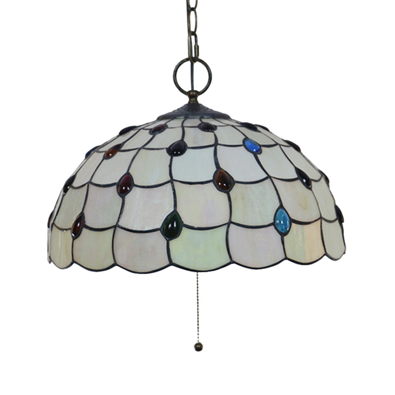 Bowl Cut Glass Pendant Chandelier Victorian 3-Light Black Hanging Ceiling Light for Dining Room Black C Clearhalo 'Ceiling Lights' 'Chandeliers' 'Industrial' 'Middle Century Chandeliers' 'Pendant Lights' 'Tiffany Chandeliers' 'Tiffany close to ceiling' 'Tiffany' Lighting' 2029466