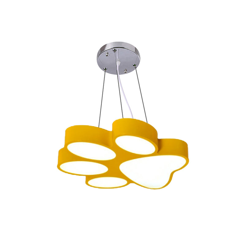 Doggy Paw Bathroom Pendant Lamp Acrylic Cartoon LED Hanging Light Clearhalo 'Ceiling Lights' 'Pendant Lights' 'Pendants' Lighting' 203364