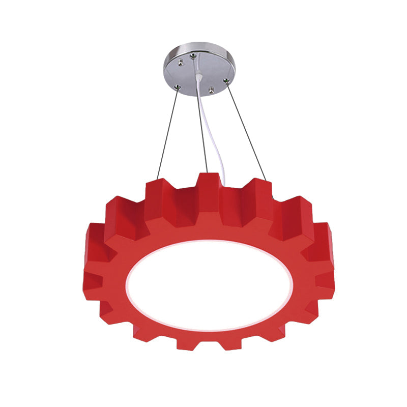 Creative Gear Pendant Light Acrylic Candy Colored LED Suspension Light for Kindergarten Clearhalo 'Ceiling Lights' 'Pendant Lights' 'Pendants' Lighting' 203590