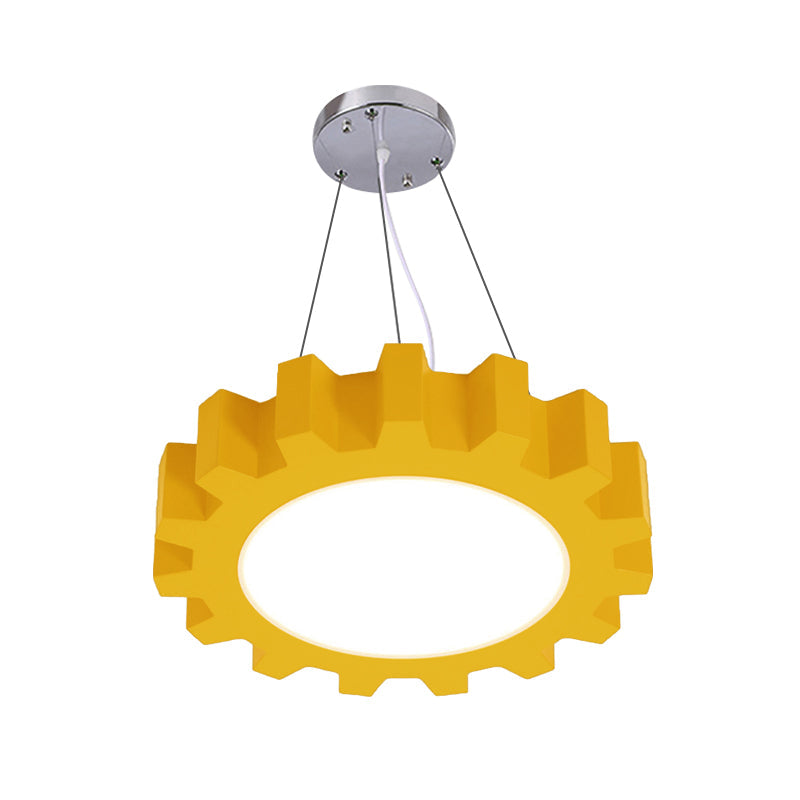 Creative Gear Pendant Light Acrylic Candy Colored LED Suspension Light for Kindergarten Clearhalo 'Ceiling Lights' 'Pendant Lights' 'Pendants' Lighting' 203595