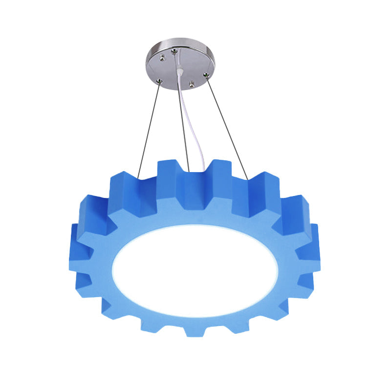 Creative Gear Pendant Light Acrylic Candy Colored LED Suspension Light for Kindergarten Clearhalo 'Ceiling Lights' 'Pendant Lights' 'Pendants' Lighting' 203598