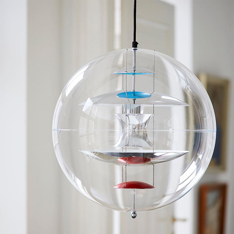 Global Ceiling Pendant Modernity Clear Glass 1 Light Down Lighting with Inner Layered Shade Clearhalo 'Ceiling Lights' 'Glass shade' 'Glass' 'Modern Pendants' 'Modern' 'Pendant Lights' 'Pendants' Lighting' 2038969