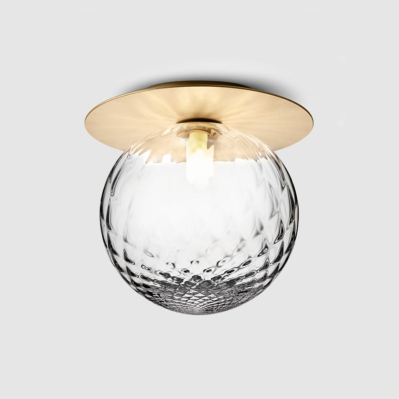 Sphere Flush Ceiling Light Contemporary Glass LED Flush Mount Lighting for Corridor Clearhalo 'Ceiling Lights' 'Close To Ceiling Lights' 'Close to ceiling' 'Flush mount' Lighting' 2039199