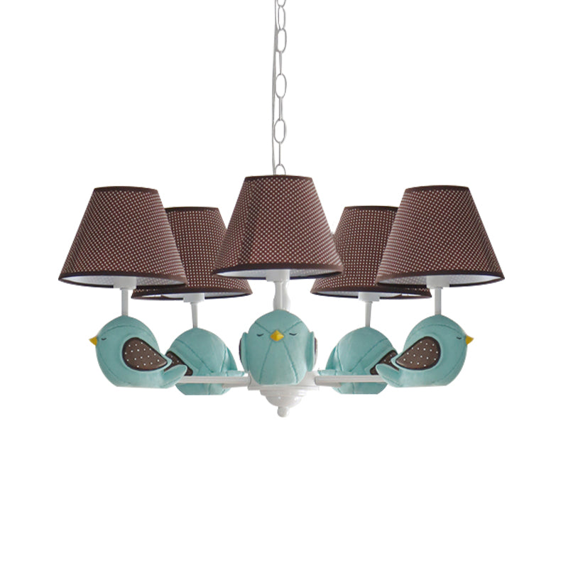 Animal Fat Bird Chandelier Resin Macaron Colored Pendant Light for Kid Bedroom Clearhalo 'Ceiling Lights' 'Chandeliers' Lighting' options 204140