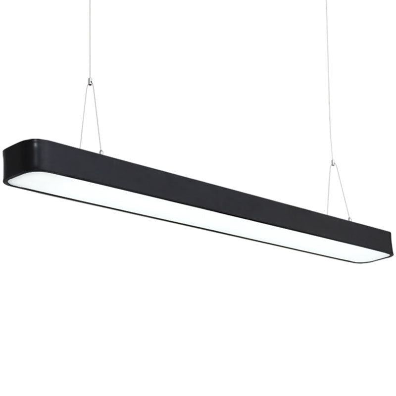 Aluminum Elliptical Suspension Pendant Modern Integrated LED Ceiling Light for Office Clearhalo 'Ceiling Lights' 'Modern Pendants' 'Modern' 'Pendant Lights' 'Pendants' Lighting' 2044225