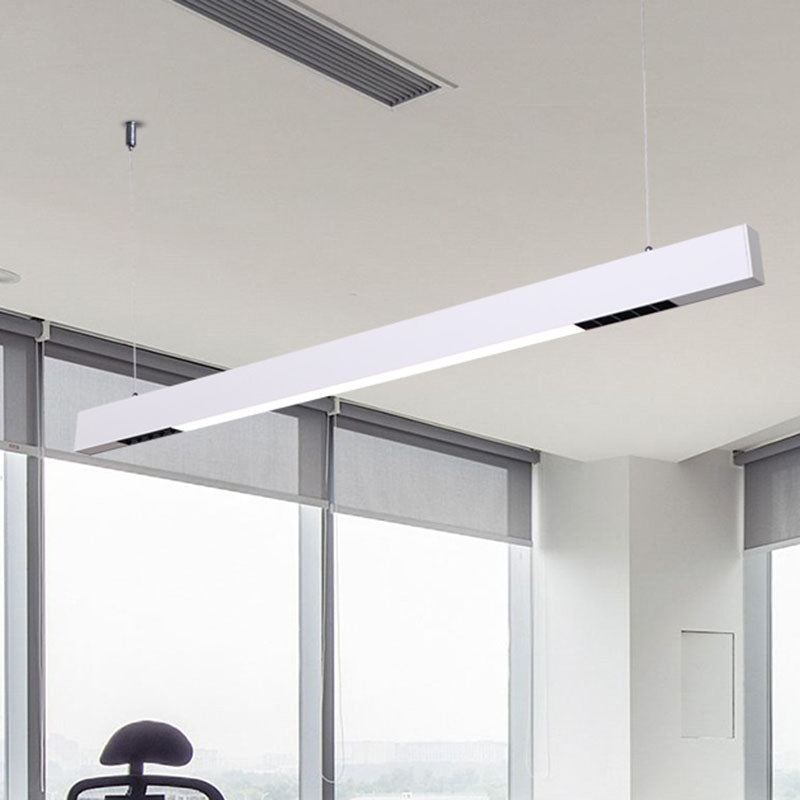 Bar Shaped Acrylic Hanging Light Kit Minimalism LED Suspension Pendant Light for Office White Clearhalo 'Ceiling Lights' 'Modern Pendants' 'Modern' 'Pendant Lights' 'Pendants' Lighting' 2044255