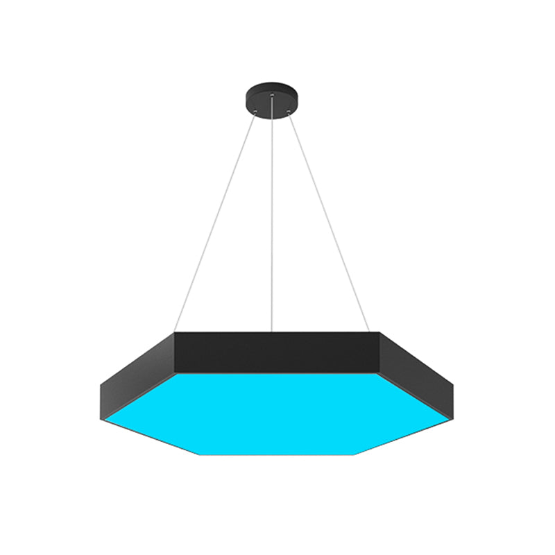 Honeycomb Shaped Ceiling Pendant Modern Acrylic Gym LED Suspension Light in Black Clearhalo 'Ceiling Lights' 'Modern Pendants' 'Modern' 'Pendant Lights' 'Pendants' Lighting' 2044290