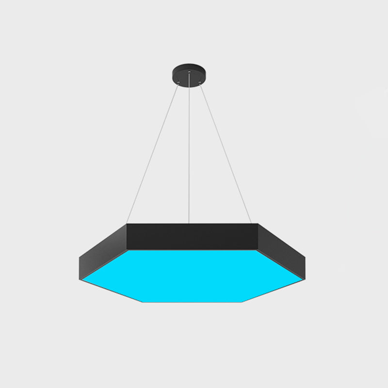 Honeycomb Shaped Ceiling Pendant Modern Acrylic Gym LED Suspension Light in Black Clearhalo 'Ceiling Lights' 'Modern Pendants' 'Modern' 'Pendant Lights' 'Pendants' Lighting' 2044291