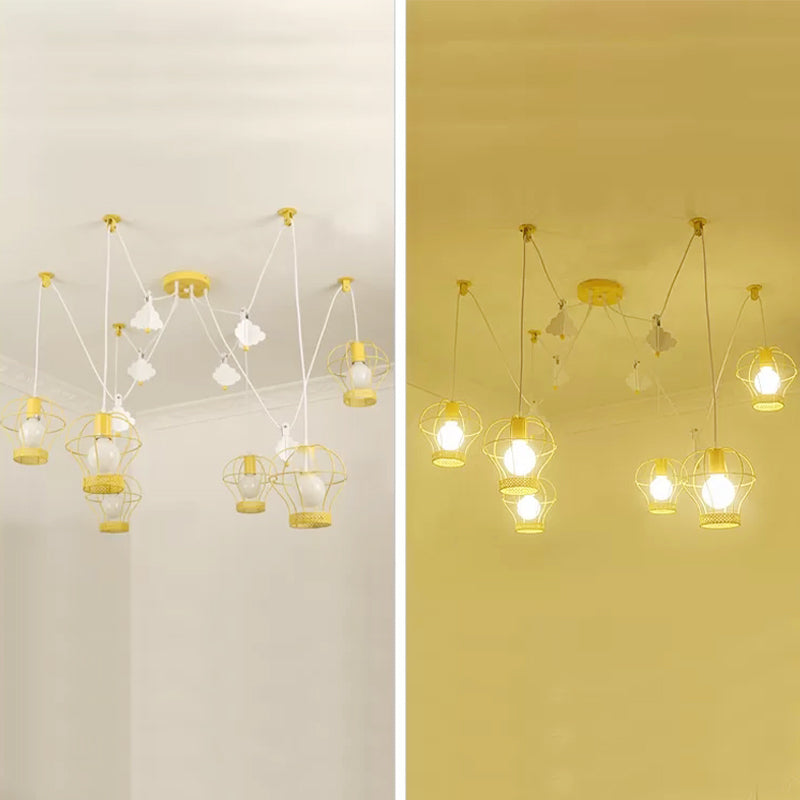 Modern Stylish Spider Hanging Light Iron Multi-Head Suspension Light for Living Room Clearhalo 'Ceiling Lights' 'Pendant Lights' 'Pendants' Lighting' 204509