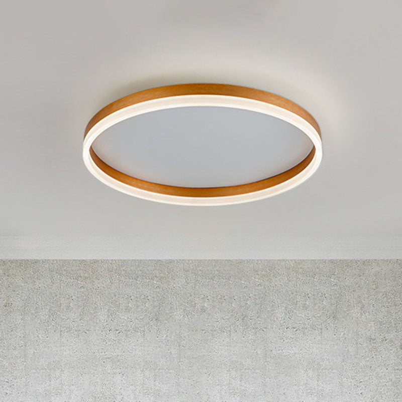 Circular Flush Mount Lighting Minimalist Acrylic Bedroom LED Flush Mount Fixture Gold Warm Clearhalo 'Ceiling Lights' 'Close To Ceiling Lights' 'Close to ceiling' 'Flush mount' Lighting' 2046456