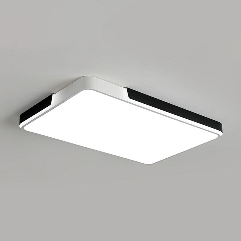Geometric Living Room Flush Light Metal Artistic LED Flush Ceiling Light Fixture in Black and White Clearhalo 'Ceiling Lights' 'Close To Ceiling Lights' 'Close to ceiling' 'Flush mount' Lighting' 2046553