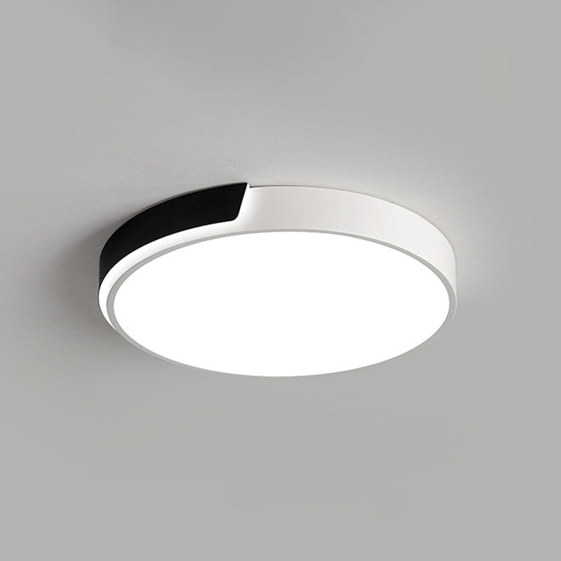 Geometric Living Room Flush Light Metal Artistic LED Flush Ceiling Light Fixture in Black and White Clearhalo 'Ceiling Lights' 'Close To Ceiling Lights' 'Close to ceiling' 'Flush mount' Lighting' 2046558