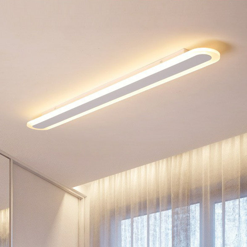 Linear Ultra Thin Flush Mount Lighting Minimalist Acrylic Living Room LED Flush Mount Fixture Clearhalo 'Ceiling Lights' 'Close To Ceiling Lights' 'Close to ceiling' 'Flush mount' Lighting' 2046594