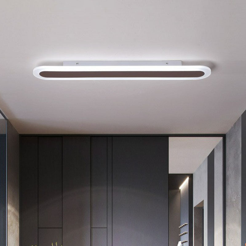 Linear Ultra Thin Flush Mount Lighting Minimalist Acrylic Living Room LED Flush Mount Fixture Clearhalo 'Ceiling Lights' 'Close To Ceiling Lights' 'Close to ceiling' 'Flush mount' Lighting' 2046597