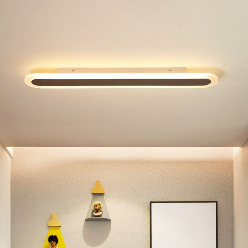 Linear Ultra Thin Flush Mount Lighting Minimalist Acrylic Living Room LED Flush Mount Fixture Clearhalo 'Ceiling Lights' 'Close To Ceiling Lights' 'Close to ceiling' 'Flush mount' Lighting' 2046601
