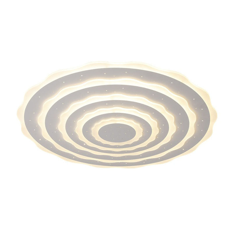 Ripple Acrylic Flush Light Artistic White LED Flush Ceiling Light Fixture for Living Room Clearhalo 'Ceiling Lights' 'Close To Ceiling Lights' 'Close to ceiling' 'Flush mount' Lighting' 2046625