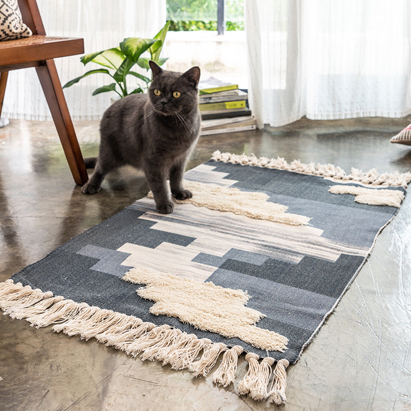 Creative Shiplap Rug Multi-Color Boho Chic Rug Cotton Pet Friendly Rug for Home Clearhalo 'Area Rug' 'Bohemian' 'Rugs' Rug' 2047214