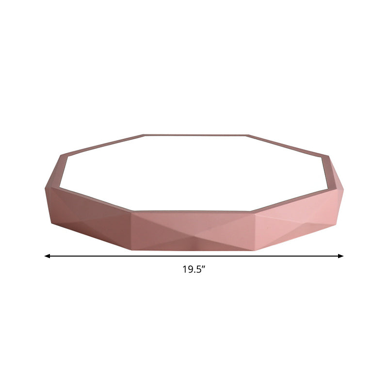 Acrylic Octagon Shape Ceiling Lamp Macaron Loft LED Flush Mount Light for Kitchen Clearhalo 'Ceiling Lights' 'Close To Ceiling Lights' 'Close to ceiling' 'Flush mount' Lighting' 205022