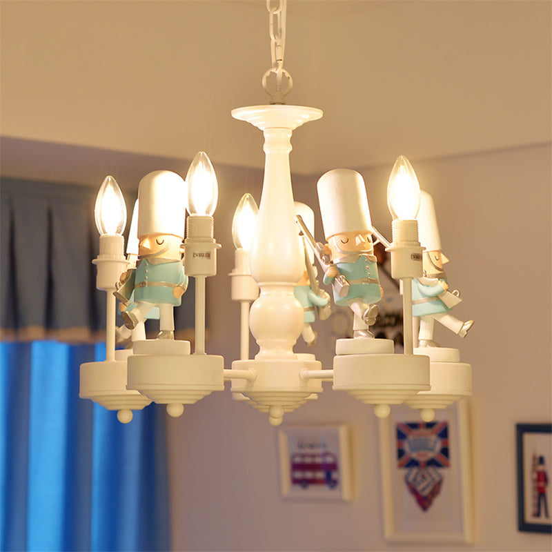Candle Foyer Kindergarten Hanging Light with Solider Metal Cartoon Chandelier Light Clearhalo 'Ceiling Lights' 'Chandeliers' Lighting' options 205393