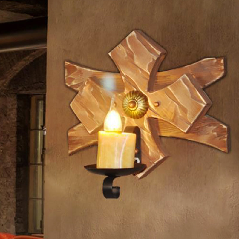 Lantern/Candle Clear Glass/Marble Sconce Light Industrial 1 Bulb Living Room Wall Lighting in Bronze Clearhalo 'Art deco wall lights' 'Cast Iron' 'Glass' 'Industrial wall lights' 'Industrial' 'Middle century wall lights' 'Modern' 'Rustic wall lights' 'Tiffany' 'Traditional wall lights' 'Wall Lamps & Sconces' 'Wall Lights' Lighting' 205660