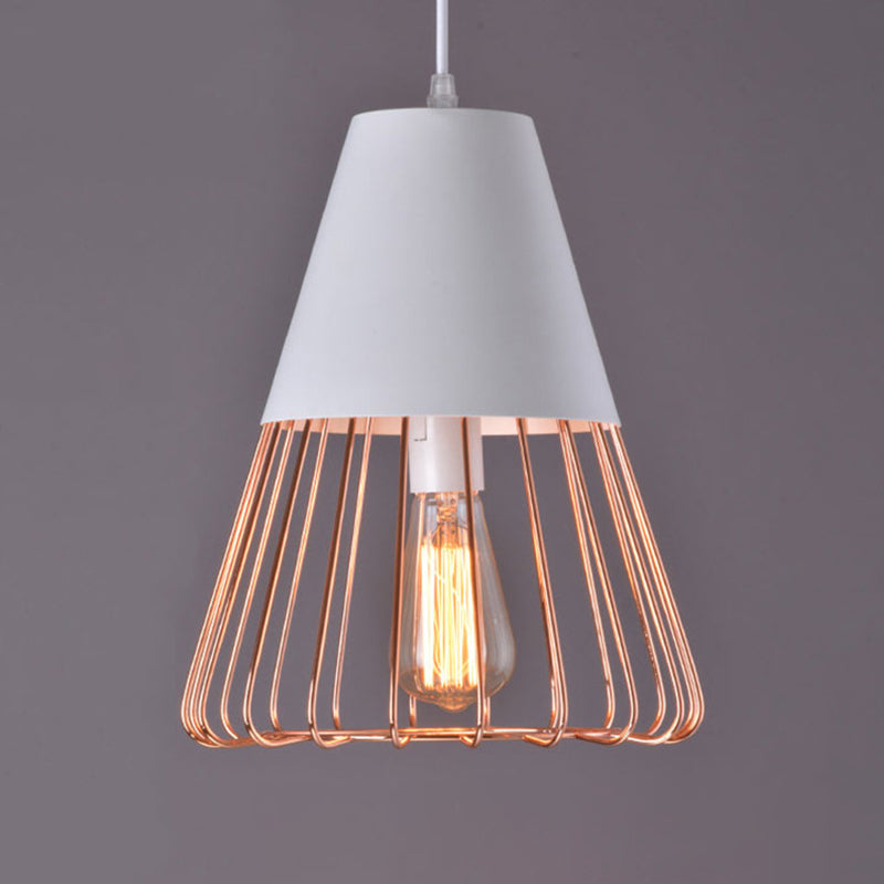 Geometric Shaped Metal Hanging Light Nordic Style Restaurant Pendant Light Fixture White-Gold B Clearhalo 'Art Deco Pendants' 'Black' 'Cast Iron' 'Ceiling Lights' 'Ceramic' 'Crystal' 'Industrial Pendants' 'Industrial' 'Metal' 'Middle Century Pendants' 'Pendant Lights' 'Pendants' 'Rustic Pendants' 'Tiffany' Lighting' 2057525