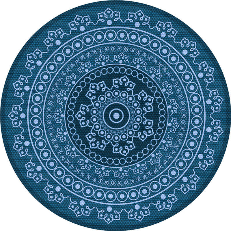 Exotic Moroccan Rug Multi Color Flower Pattern Rug Anti-Slip Pet Friendly Stain Resistant Carpet for Home Blue Clearhalo 'Area Rug' 'Moroccan' 'Rugs' Rug' 2058532