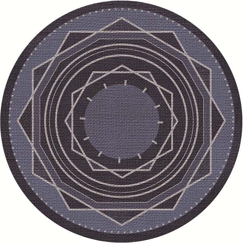 Exotic Moroccan Rug Multi Color Flower Pattern Rug Anti-Slip Pet Friendly Stain Resistant Carpet for Home Purple-Black Clearhalo 'Area Rug' 'Moroccan' 'Rugs' Rug' 2058551