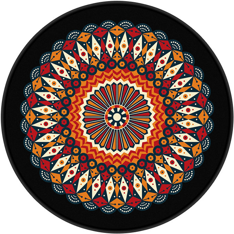 Decorative Kaleidoscope Rug Multi Color Turkish Carpet Polyester Washable Stain Resistant Non-Slip Backing Rug for Sitting Room Clearhalo 'Area Rug' 'Moroccan' 'Rugs' Rug' 2058922