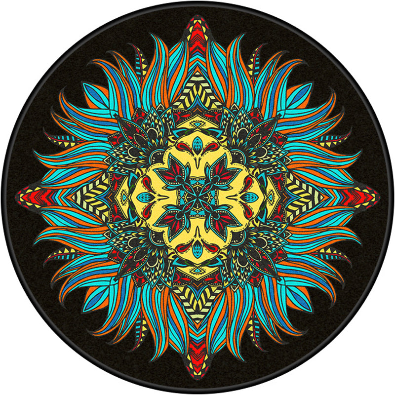 Multi Color Door Rug Moroccan Floral Area Carpet Synthetics Anti-Slip Stain Resistant Pet Friendly Rug Clearhalo 'Area Rug' 'Moroccan' 'Rugs' Rug' 2059004