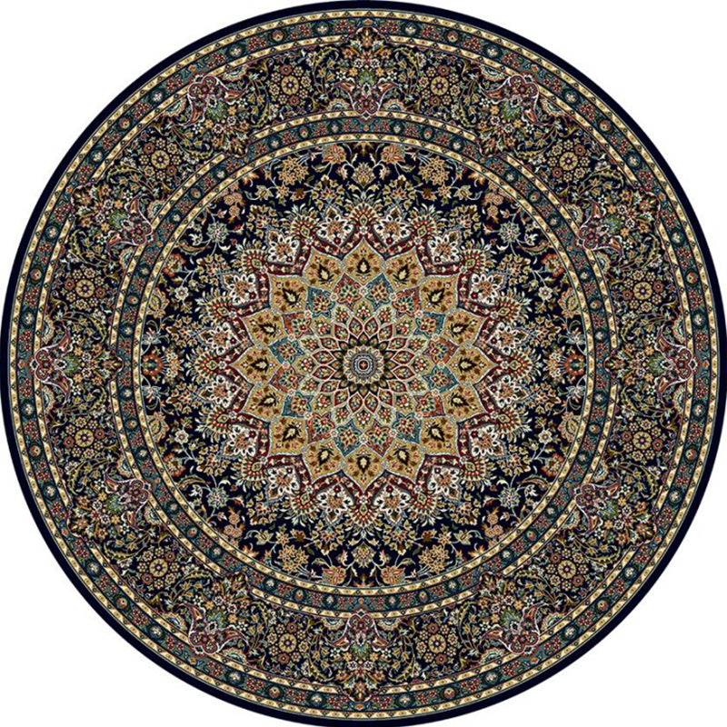 Chic Multi Color Persian Rug Polyester Flower Print Carpet Washable Anti-Slip Pet Friendly Rug for Home Brown Clearhalo 'Area Rug' 'Moroccan' 'Rugs' Rug' 2059073