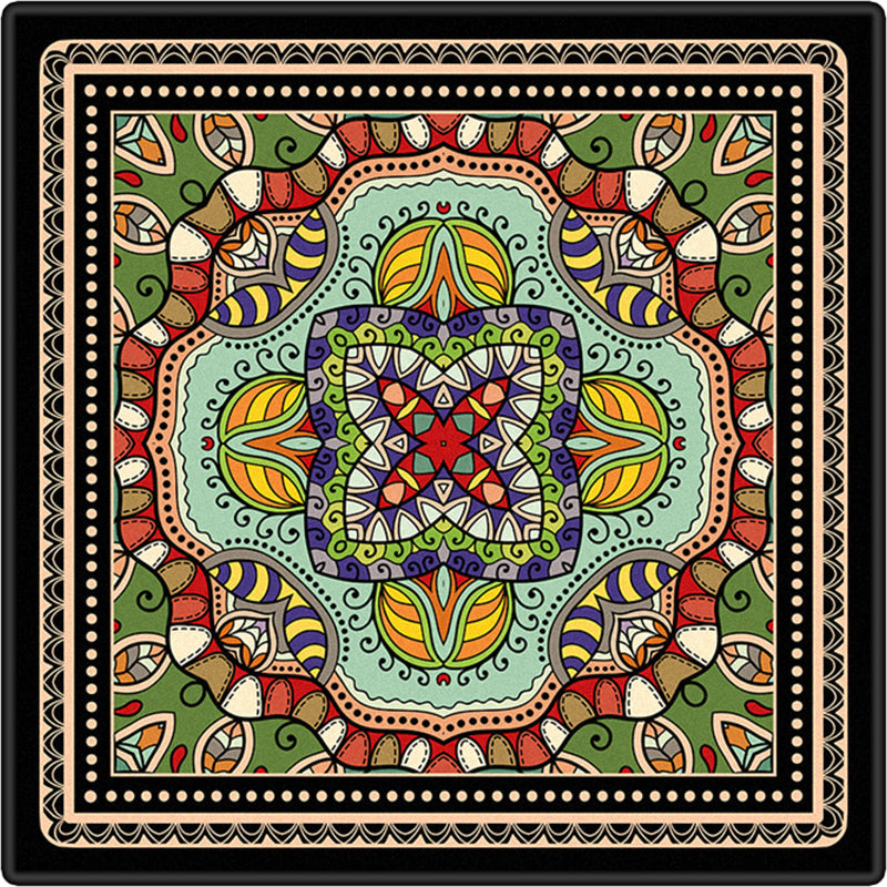 Trendy Symmetric Floral Rug Multi Colored Moroccan Style Carpet Synthetics Rug for Room Clearhalo 'Area Rug' 'Moroccan' 'Rugs' Rug' 2059078
