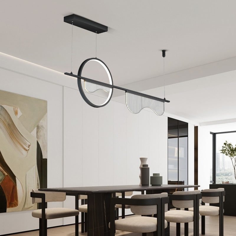 Geometric Shaped Dining Room Island Light Fixture Acrylic Artistic LED Ceiling Pendant Light Clearhalo 'Ceiling Lights' 'Island Lights' Lighting' 2064199