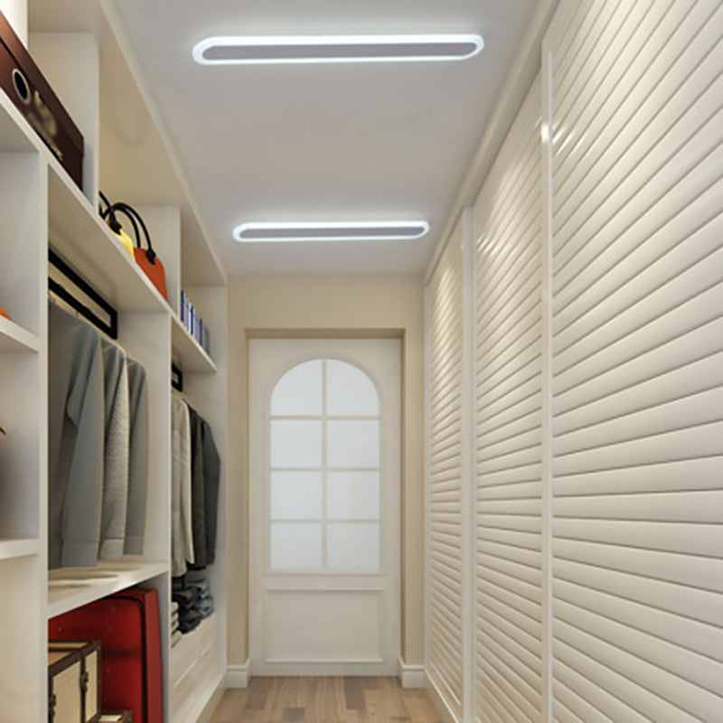 Strip Shaped Bedroom LED Wall Mounted Light Metal Simplicity Wall Sconce Lighting White Clearhalo 'Cast Iron' 'Glass' 'Industrial' 'Modern wall lights' 'Modern' 'Tiffany' 'Traditional wall lights' 'Wall Lamps & Sconces' 'Wall Lights' Lighting' 2064364