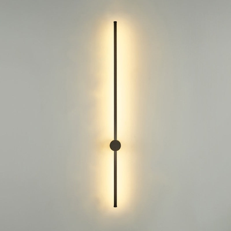 Slim Tube Shaped Sconce Lighting Contemporary Metal Living Room LED Wall Light Fixture Clearhalo 'Cast Iron' 'Glass' 'Industrial' 'Modern wall lights' 'Modern' 'Tiffany' 'Traditional wall lights' 'Wall Lamps & Sconces' 'Wall Lights' Lighting' 2064427