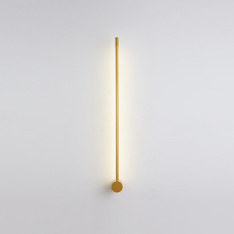 Slim Tube Shaped Sconce Lighting Contemporary Metal Living Room LED Wall Light Fixture Clearhalo 'Cast Iron' 'Glass' 'Industrial' 'Modern wall lights' 'Modern' 'Tiffany' 'Traditional wall lights' 'Wall Lamps & Sconces' 'Wall Lights' Lighting' 2064429