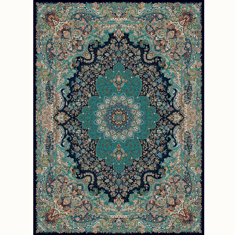 Aesthetic Moroccan Rug Multi Colored Flower Rug Pet Friendly Anti-Slip Backing Machine Washable Carpet for Guest Room Green Clearhalo 'Area Rug' 'Moroccan' 'Rugs' Rug' 2070159