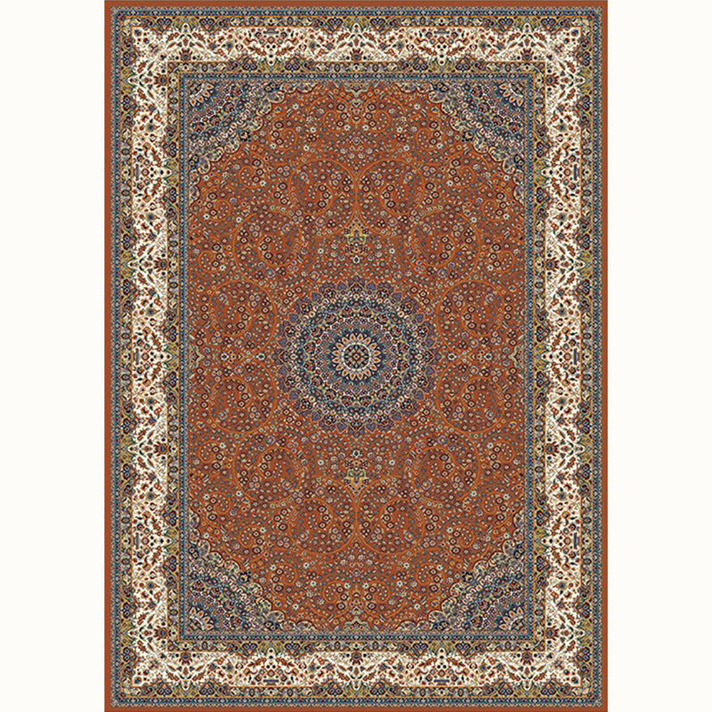 Aesthetic Moroccan Rug Multi Colored Flower Rug Pet Friendly Anti-Slip Backing Machine Washable Carpet for Guest Room Brick Red Clearhalo 'Area Rug' 'Moroccan' 'Rugs' Rug' 2070161