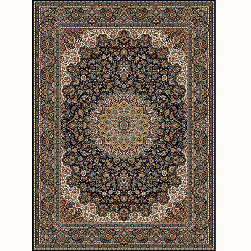 Aesthetic Moroccan Rug Multi Colored Flower Rug Pet Friendly Anti-Slip Backing Machine Washable Carpet for Guest Room Dark Brown Clearhalo 'Area Rug' 'Moroccan' 'Rugs' Rug' 2070162