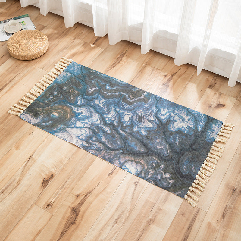 Vivid Plant Knit Rug Multi Colored Modern Rug Synthetics Pet Friendly Carpet for Guest Room Blackish Green 2' x 3'7" Clearhalo 'Area Rug' 'Bohemian' 'Rugs' Rug' 2070206