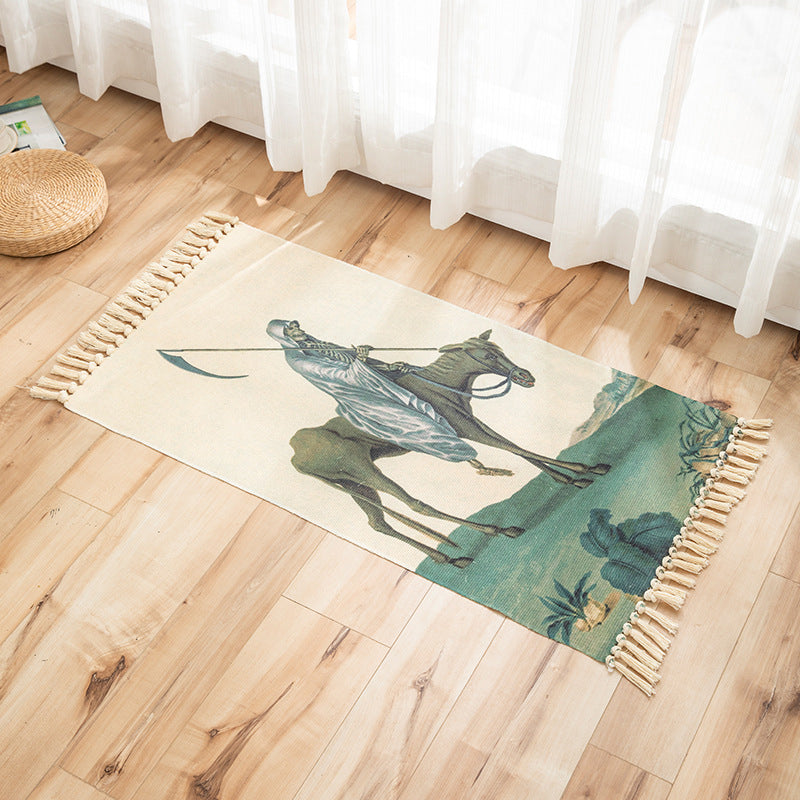Vivid Plant Knit Rug Multi Colored Modern Rug Synthetics Pet Friendly Carpet for Guest Room Light Brown 2' x 3'7" Clearhalo 'Area Rug' 'Bohemian' 'Rugs' Rug' 2070214