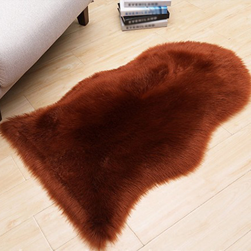 Fluffy Plain Rug Multi-Color Relaxing Rug Synthetic Wool Anti-Slip Backing Stain Resistant Washable Area Rug for Home Coffee Clearhalo 'Area Rug' 'Casual' 'Rugs' Rug' 2070346