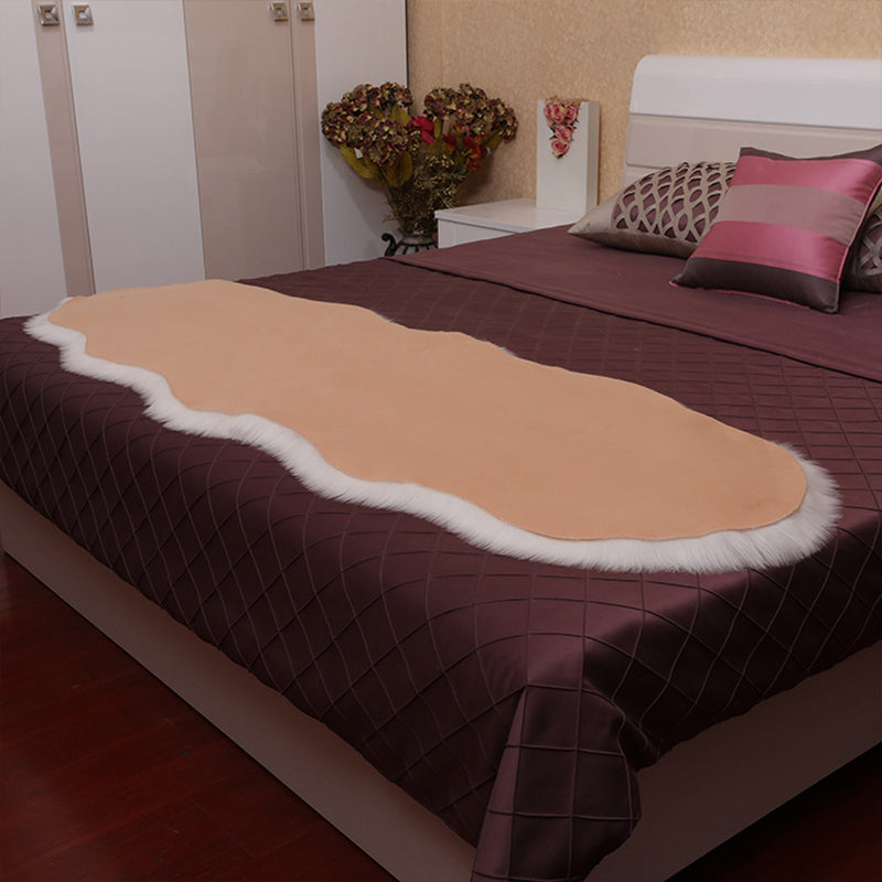 Modern Bedroom Area Rug Multicolored Plain Carpet Faux Wool Non-Slip Pet Friendly Machine Washable Rug Clearhalo 'Area Rug' 'Casual' 'Rugs' Rug' 2070412