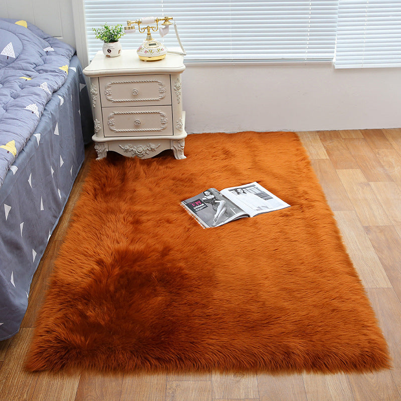 Shag Plain Rug Multi Color Simple Area Carpet Polypropylene Washable Anti-Slip Stain Resistant Rug for Room Red Brown Clearhalo 'Area Rug' 'Casual' 'Rugs' Rug' 2070759