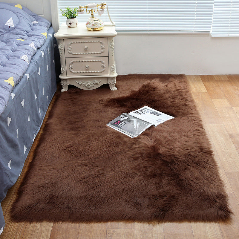 Shag Plain Rug Multi Color Simple Area Carpet Polypropylene Washable Anti-Slip Stain Resistant Rug for Room Coffee Clearhalo 'Area Rug' 'Casual' 'Rugs' Rug' 2070766