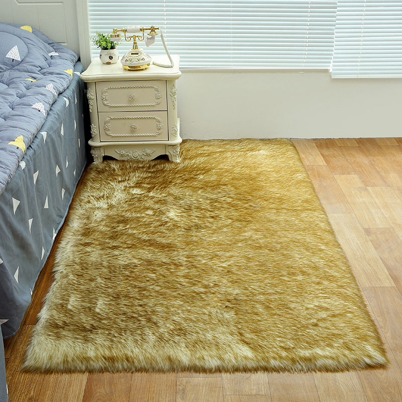 Shag Plain Rug Multi Color Simple Area Carpet Polypropylene Washable Anti-Slip Stain Resistant Rug for Room Coffee-White Clearhalo 'Area Rug' 'Casual' 'Rugs' Rug' 2070774